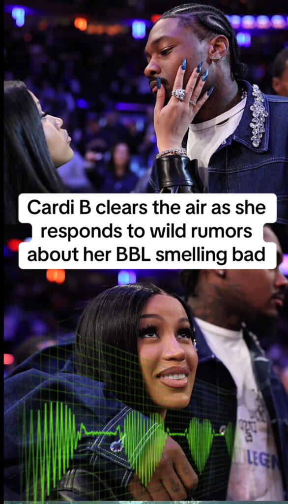 Cardi B responding to critics with bold energy